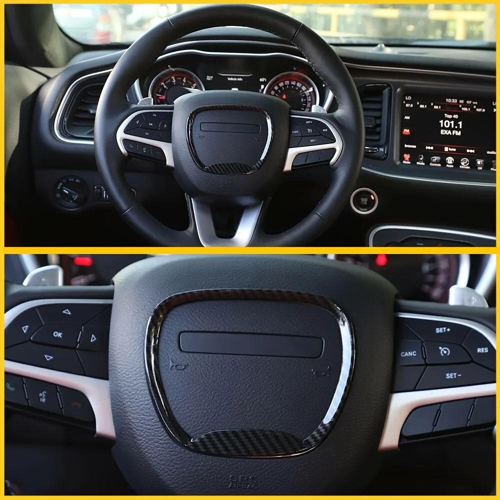 Suitable for 16-21 Dodge Challenger Challenger modify steering wheel glitter decorative steering wheel car accessories interior
