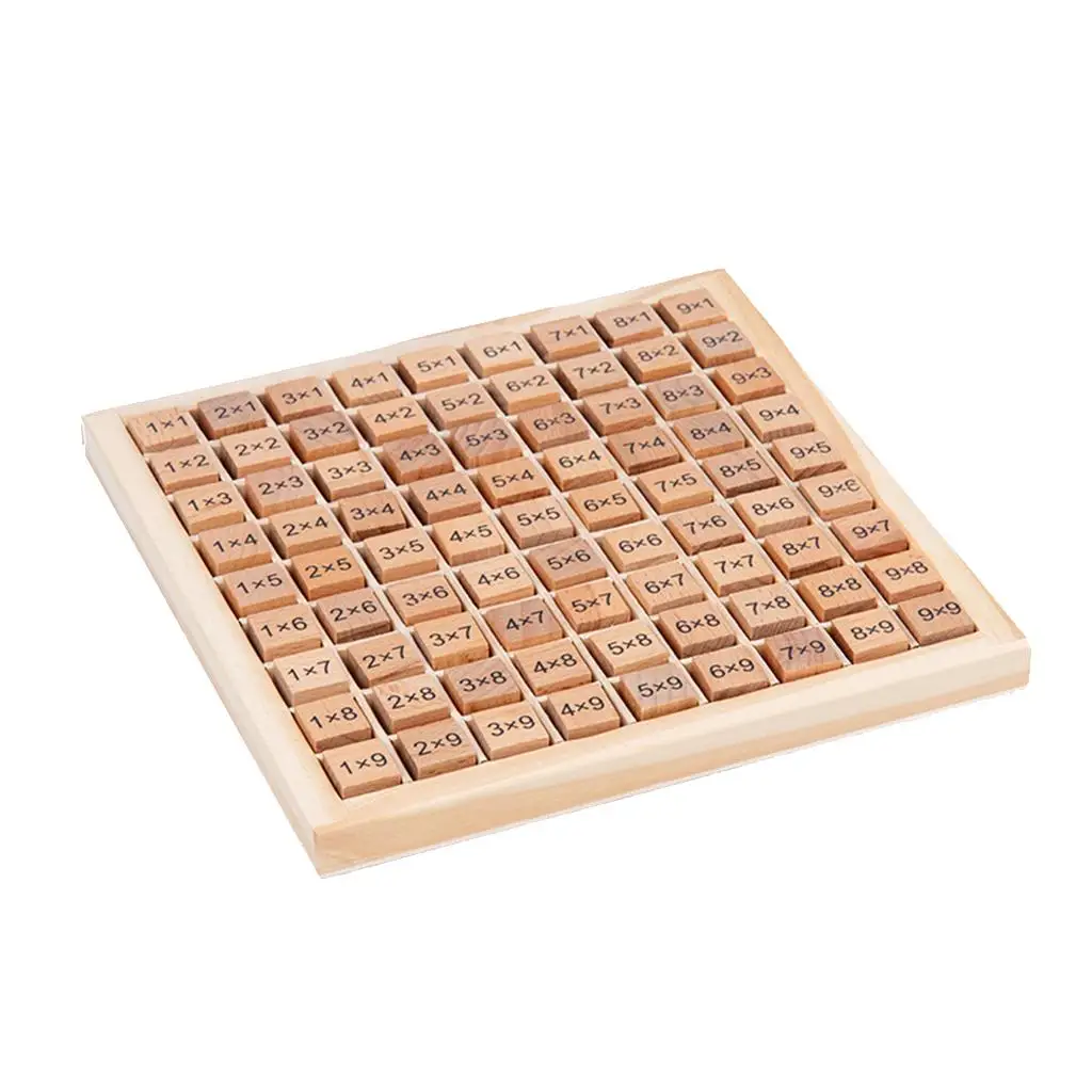 Multiplication And Mathematics Wooden Table Board Game, children montessori Preschool Learning for Toddler Elderly