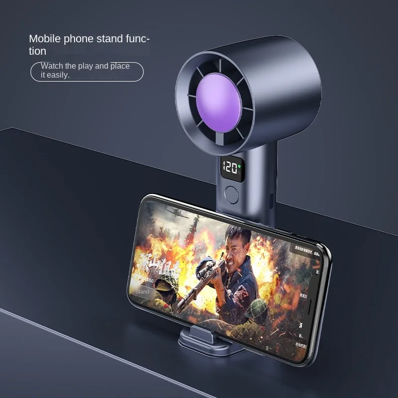 2025 مروحة تربو محمولة قابلة للطي و120 سرعة رياح مروحة شخصية صغيرة قابلة للتعديل تعمل بالبطارية مروحة محمولة #6