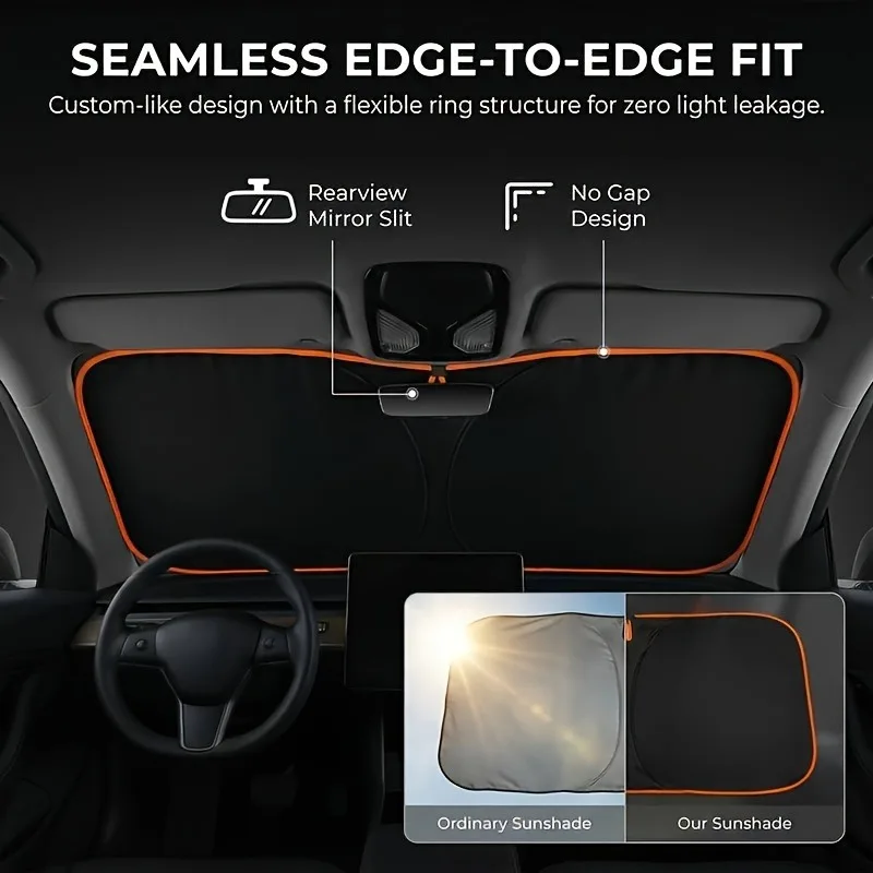 Car front windshield shade, protect the interior of the car, effectively block the sun, suitable for cars, SUVs - view 6