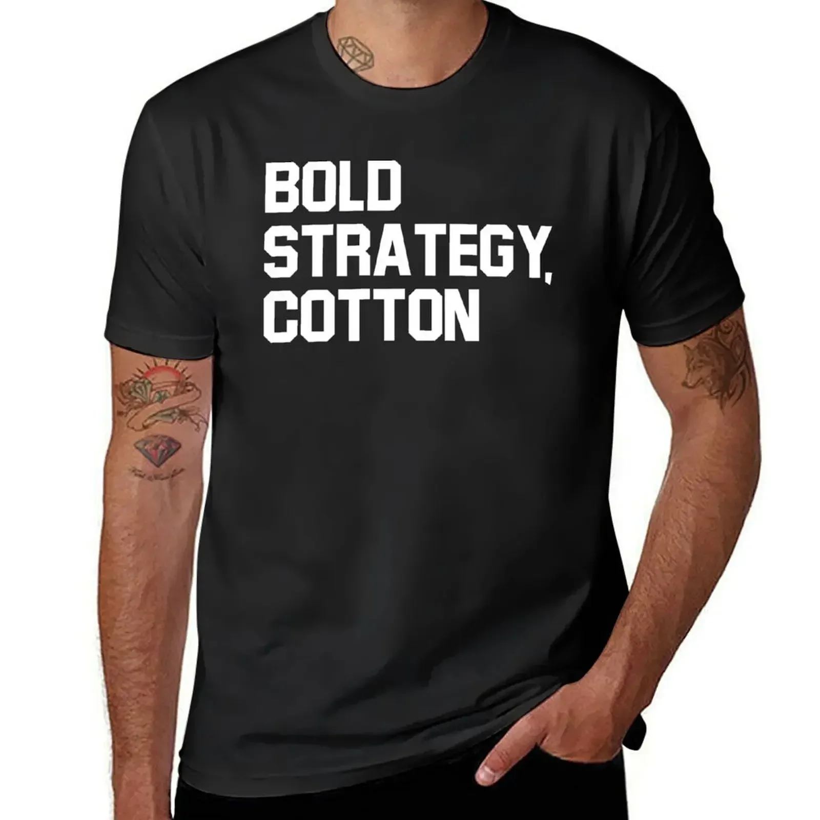 

Bold Strategy, Cotton T-Shirt quick drying shirts graphic tee t shirt for men