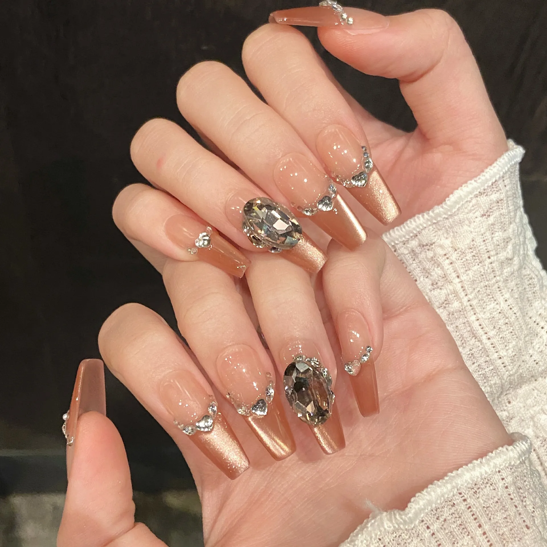 10pcs Handmade Press On Nails - French Press Glass recension och pris