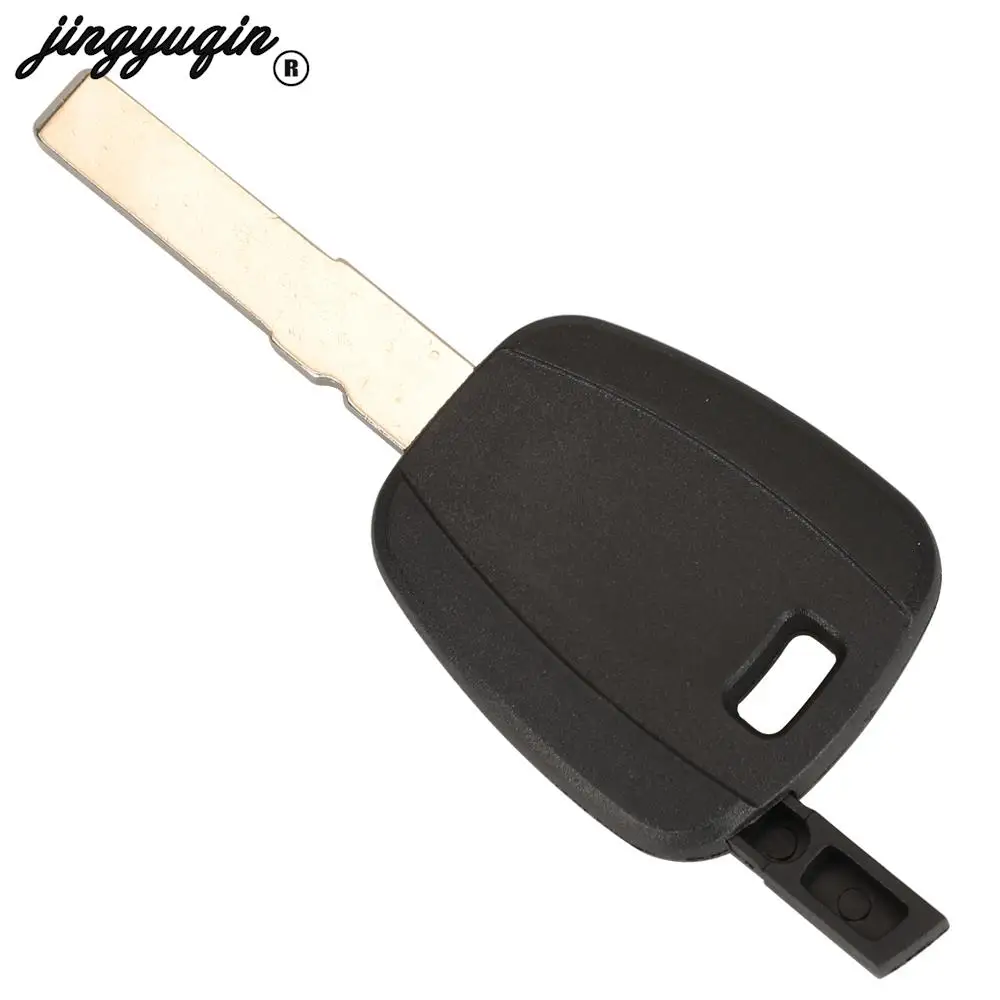 jingyuqin For Fiat Car Key Shell Case Black Blank Transponder 500 Ducato fob SIP22 /GT10 /GT15R Blade Replacement