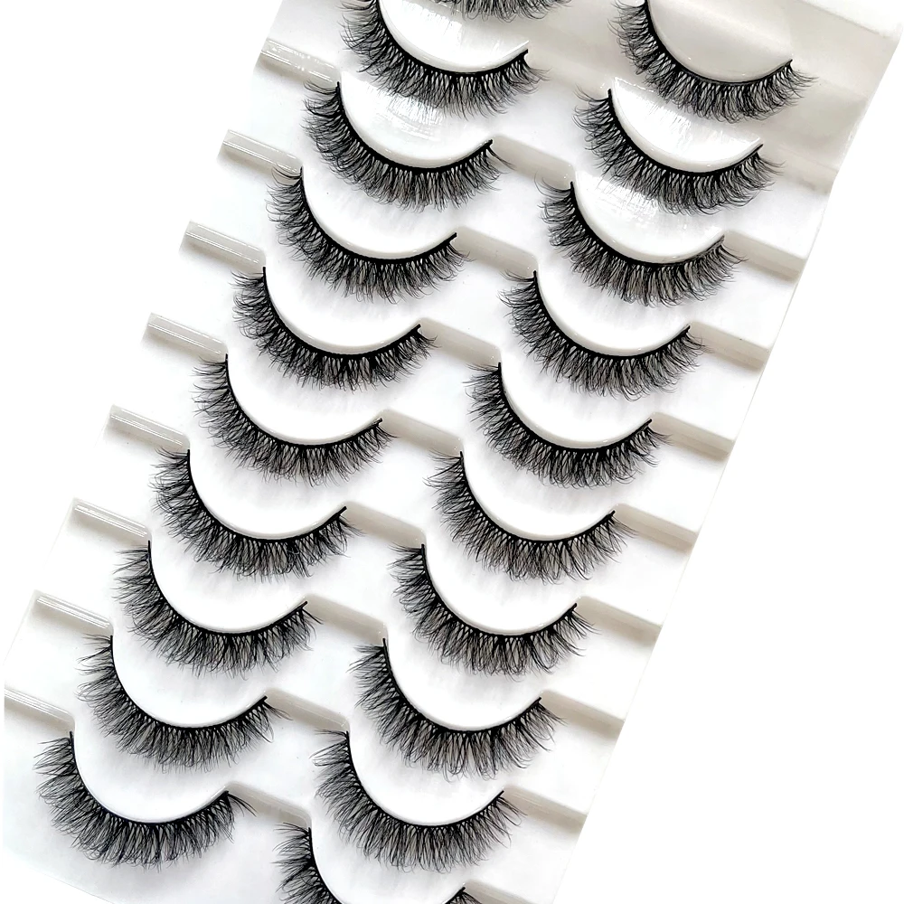 ใหม่10คู่ Multipack Faux 3D Mink ขนตาปลอม Handmade ยาวขนตาธรรมชาติยาวตา Peralatan Rias Eye Lashes