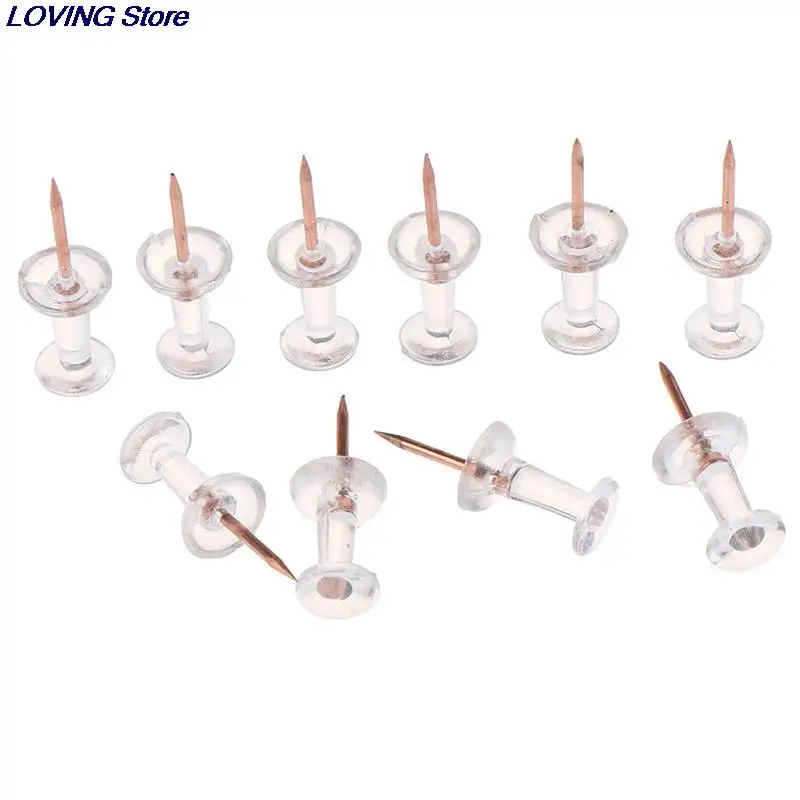 Imagem -03 - Thumb Thumbtack Board Pins Transparente Rose Gold Push Pins Desenho Foto Studs Parede Escritório Material Escolar 100 Pcs