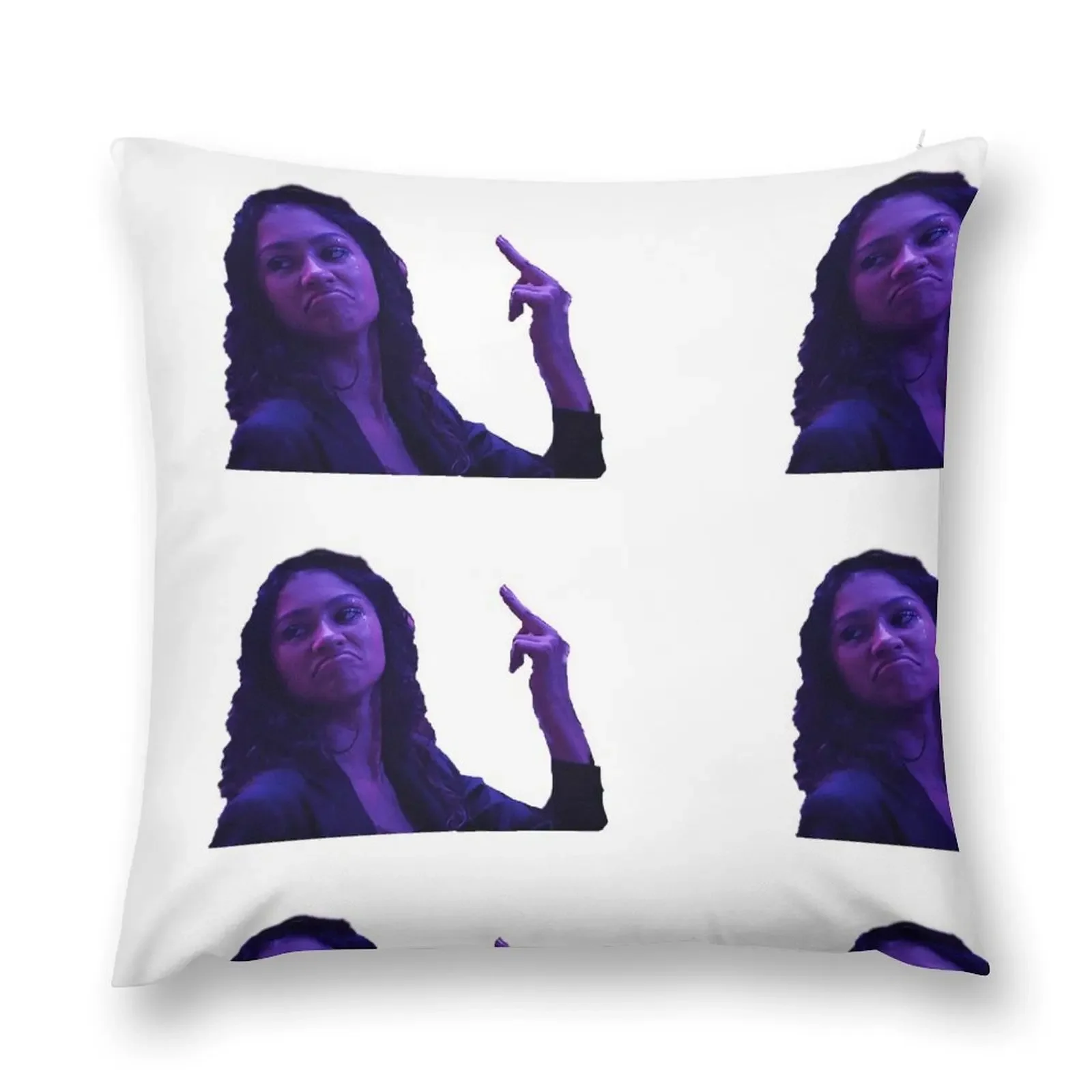 Rue (Zendaya) from Euphoria Middle Finger Sticker School Dance Throw Pillow Christmas Cushion For Home pillow