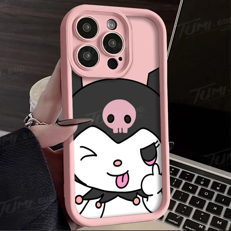 Cartoon Sanrio K-Kuromi Phone Case for Xiaomi Redmi Note 13 12 11 Pro Plus 12S 11S 10S 10 9 9S 8 12C 13C Silicone Matte Cover