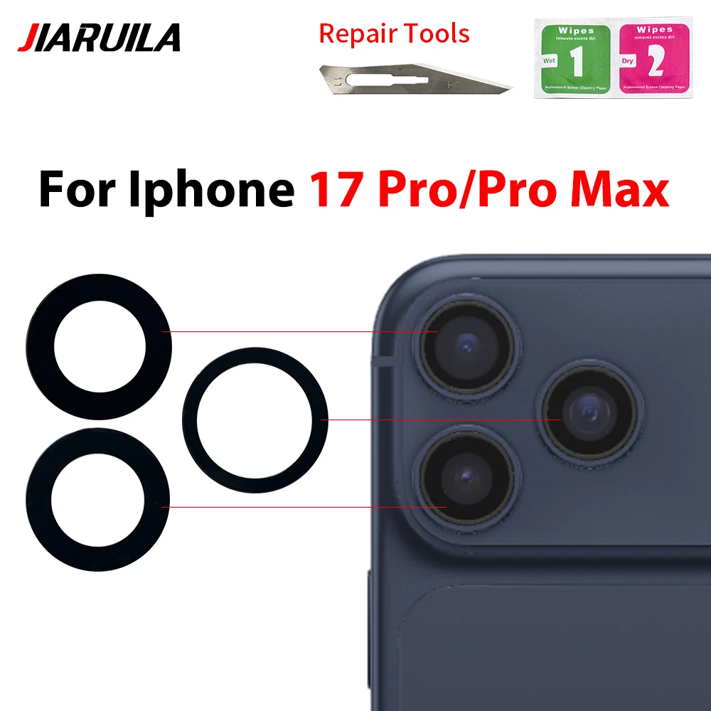 Good Back Rear Camera Glass Lens For iPhone 11 12 13 14 15 16 17 Pro Max Plus Mini Air With Adhesive