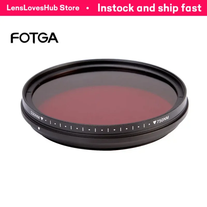 

FOTGA Adjustable IR Filter 530nm-750nm, Six-in-One Infrared Long Pass Lens for Street & Nature Photography (Replaces 650nm 680nm