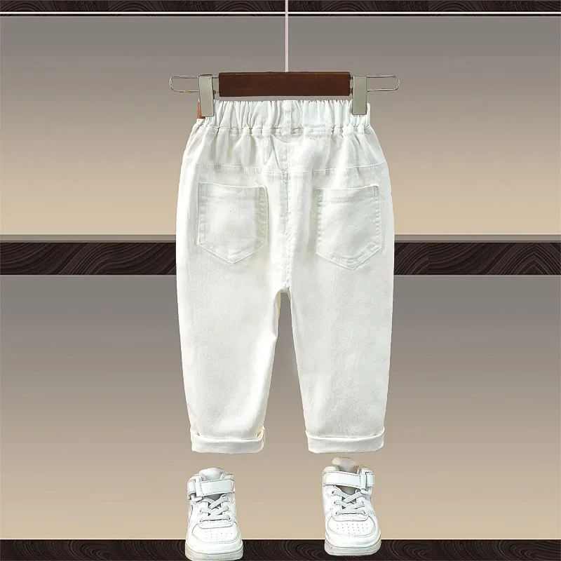 

Весенне-осенние детские брюки для детей 2-7 лет, брюки для отдыха для маленьких мальчиков и девочек, новые модные повседневные однотонные брюки