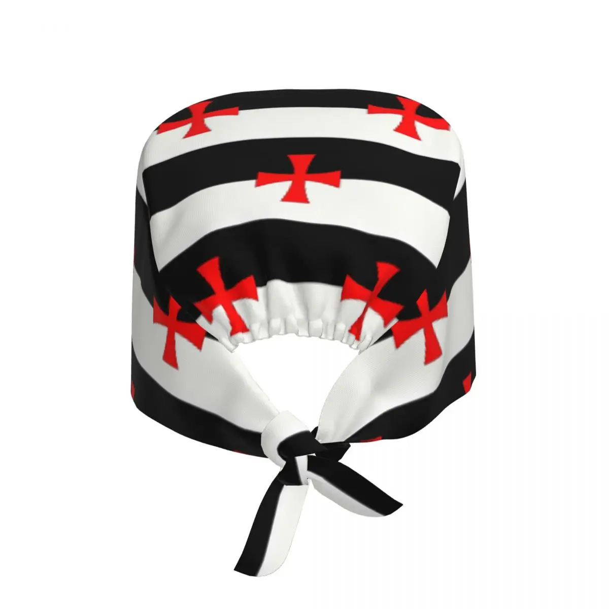 Adjustable Knights Templar Flag Working Hat Medieval Warrior Crusades Cross Surgical Hat Scrub Nursing Doctor Surgeon Cap Nurse