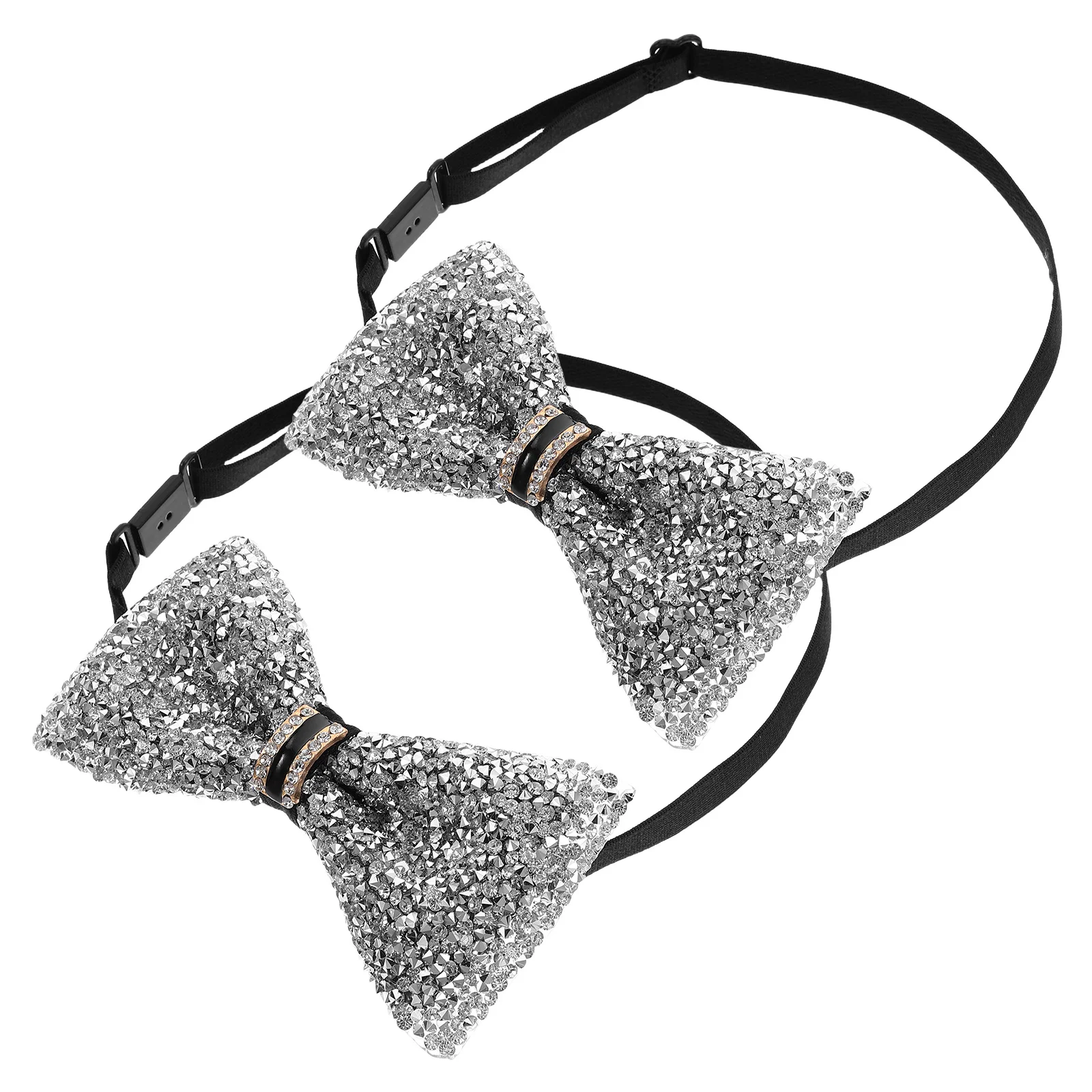 2 шт. детский галстук-бабочка с блестящими кристаллами, предварительно завязанный регулируемый галстук-бабочка для мальчиков и девочек, свадебные праздничные вечеринки, костюм концертов