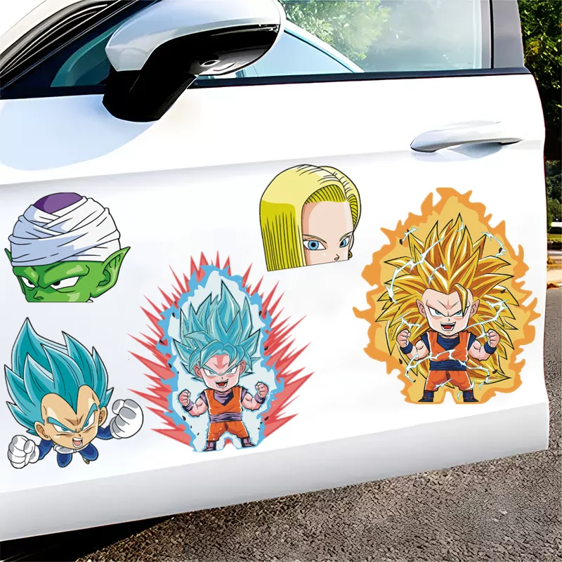 Dragon Ball Anime Sticker Son Goku Vegeta IV Piccolo Car Decoration Sticker Car Door Cartoon Children\'s Toy Birthday Gift