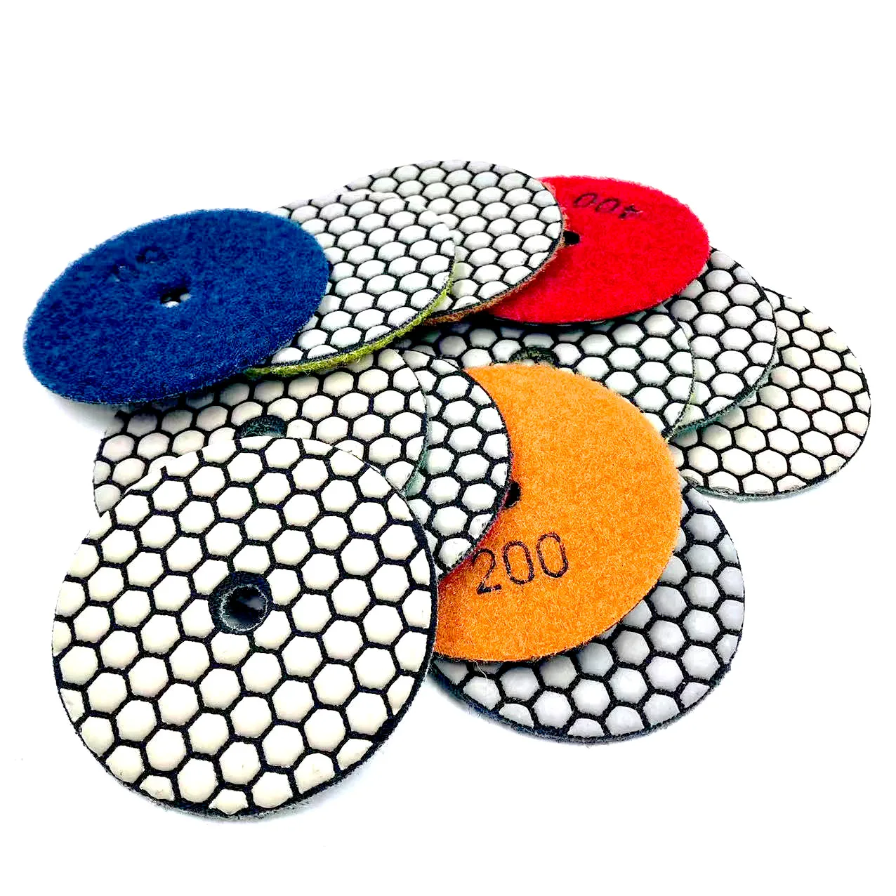 1 Stück 100mm Diamant-Polierpads 50 # -1500 # Trockenpolierpads zum Schleifen von Granit, Marmor, Porzellanfliesen, Schleifplatte – Detail 6