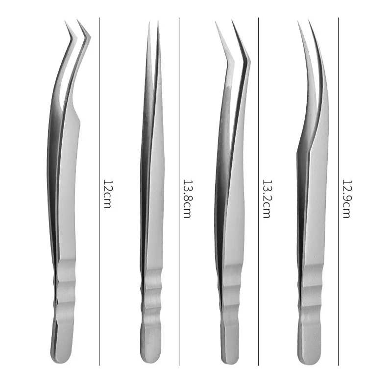 속눈썹 연장용 속눈썹 핀셋, 스테인레스 스틸 정밀 핀셋, 전문 속눈썹 핀셋, 메이크업