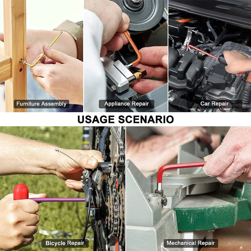 Allen Wrench Set Wrench L Wrench Keys Size Universal Allen Key Short Arm Vehicle Repair Tool Screwdriver Set Home Hand Tools Kit