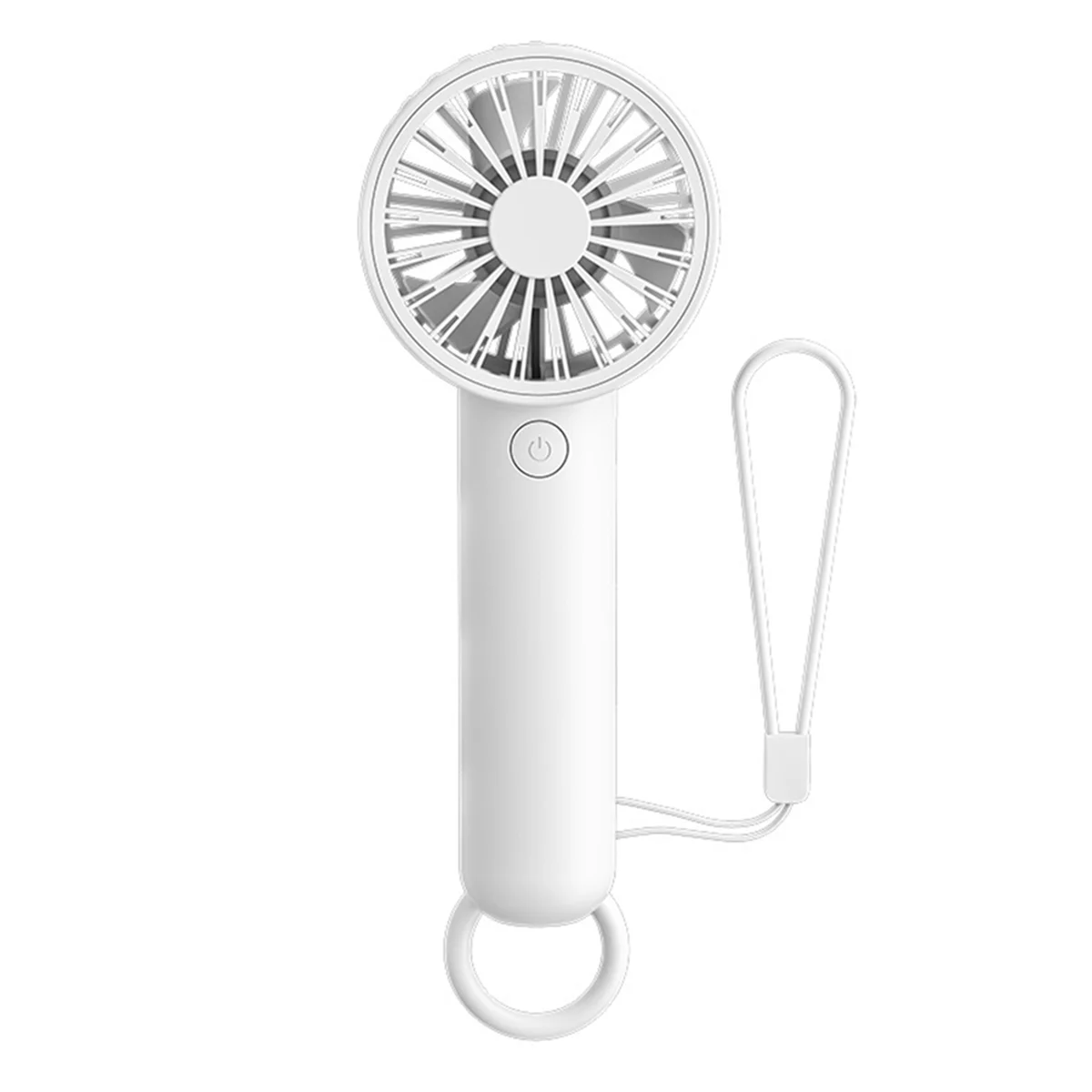 Mini Portable Fan, Powerful Handheld Fan, USB Rechargeable Fan for Travel Indoor Outdoor White