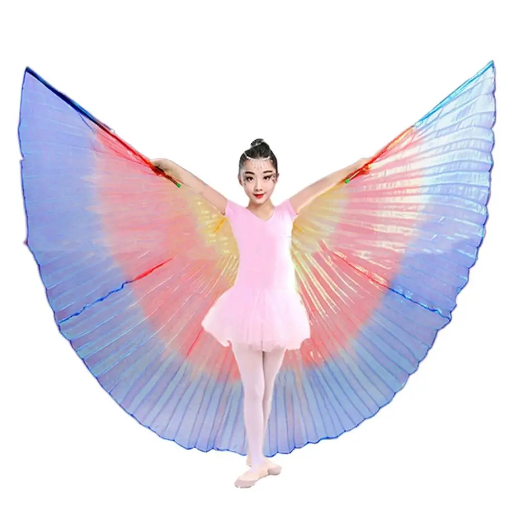 Belly Dance Wings With Sticks Isis Wings Carnival Festival Kids Children Gold Wings Belly Dance Accessories Costume