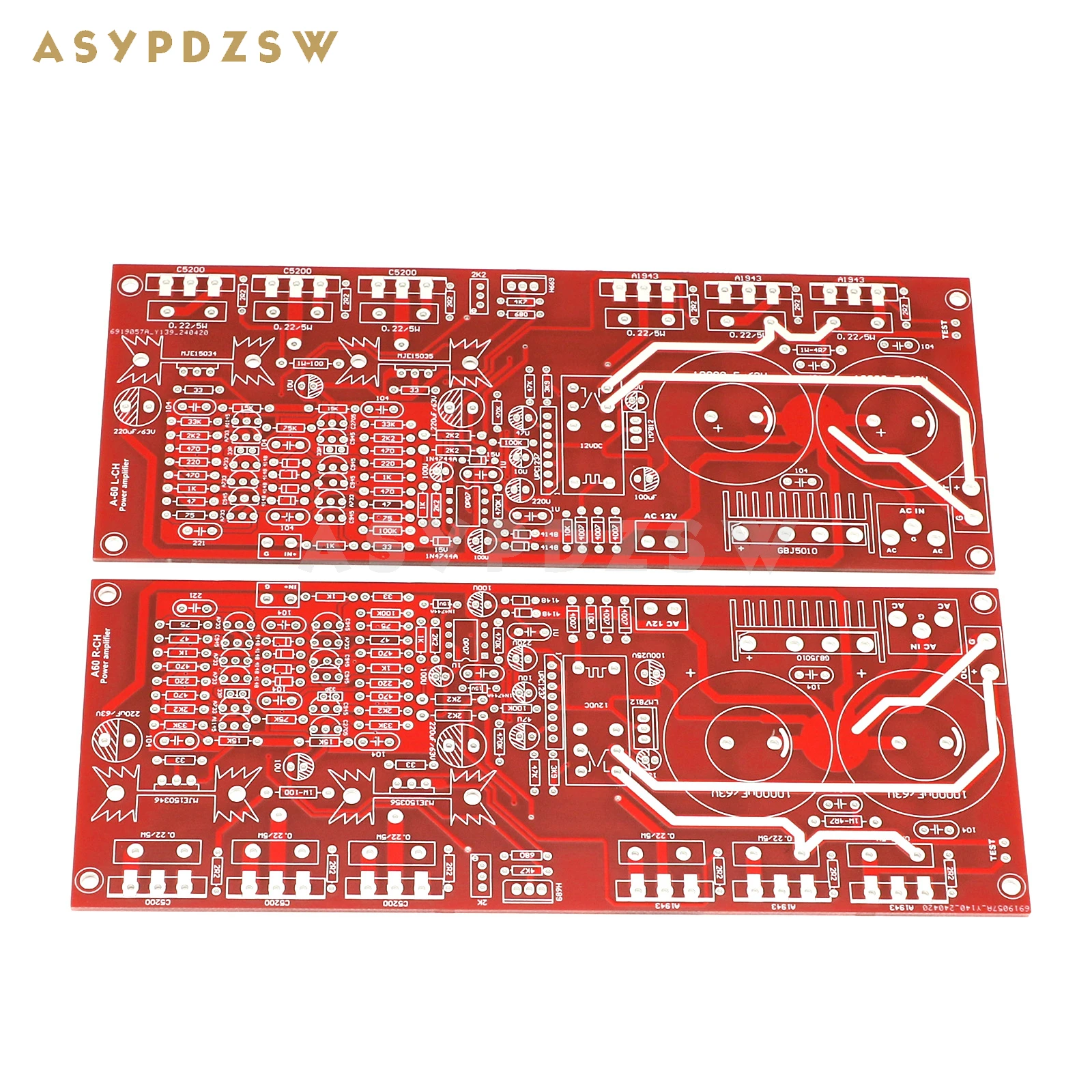 Stereo A-60 Power amplifier Base on accuphase A60 circuit Bare PCB 200W+200W