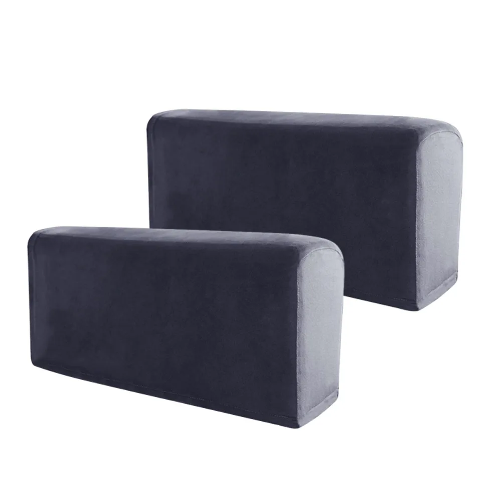 

Upgrade Your Living Room With Armrest Covers AntiSlip Furniture Protectors Silver Fox Material Elastic And Comfortable 2pcs