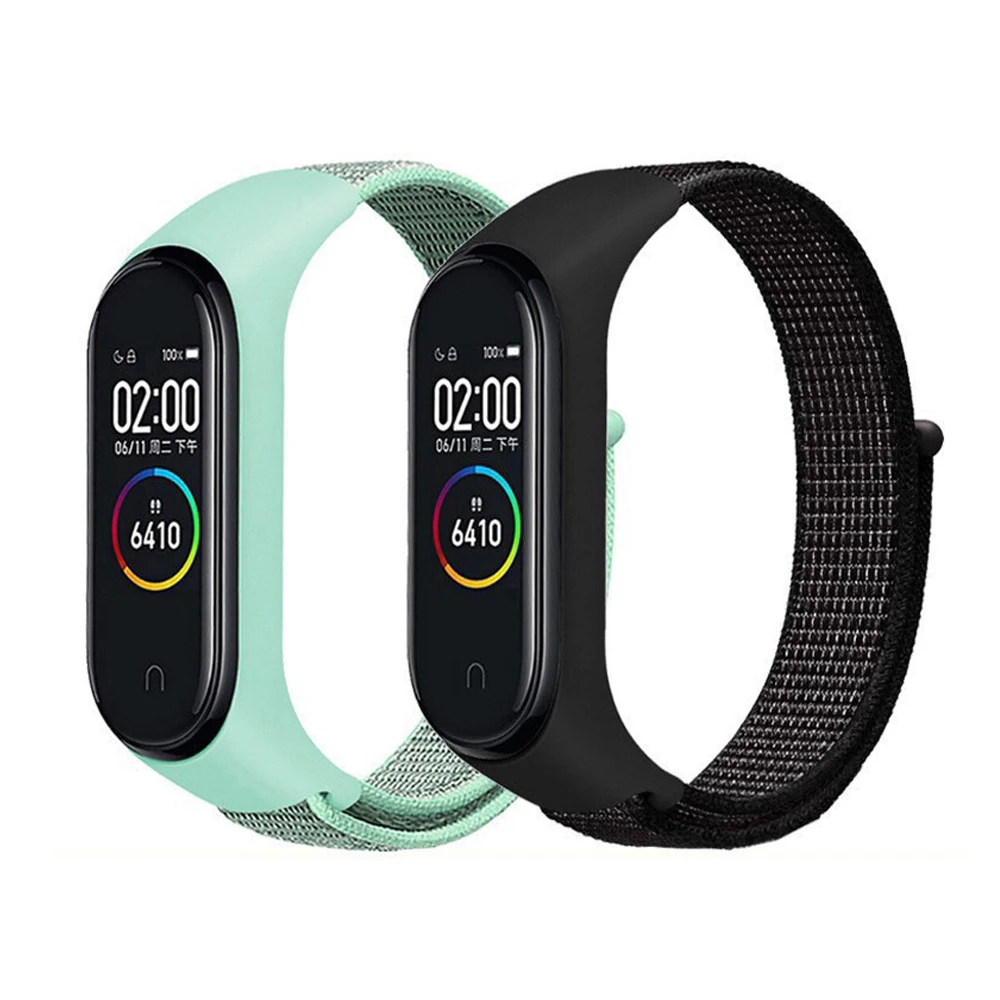 Nylon Loop Strap for Xiaomi Mi Band 9 8 Braided Adjustable Replacement Watch Band Sport Bracelet for Mi Band 8 7 6 5 4 3 Strap