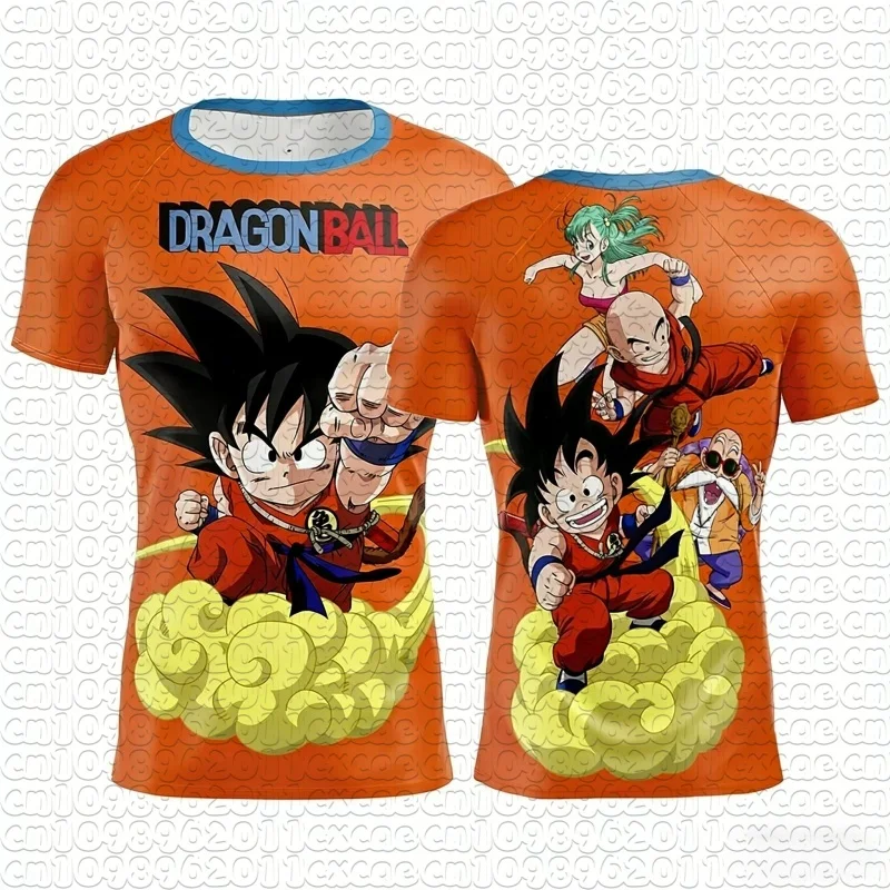 Dragon Ball Goku & Friends Print Quick Dry T-Shirt 2026 Summer Unisex Oversized Loose Sports Tee Anime Basketball Football Top