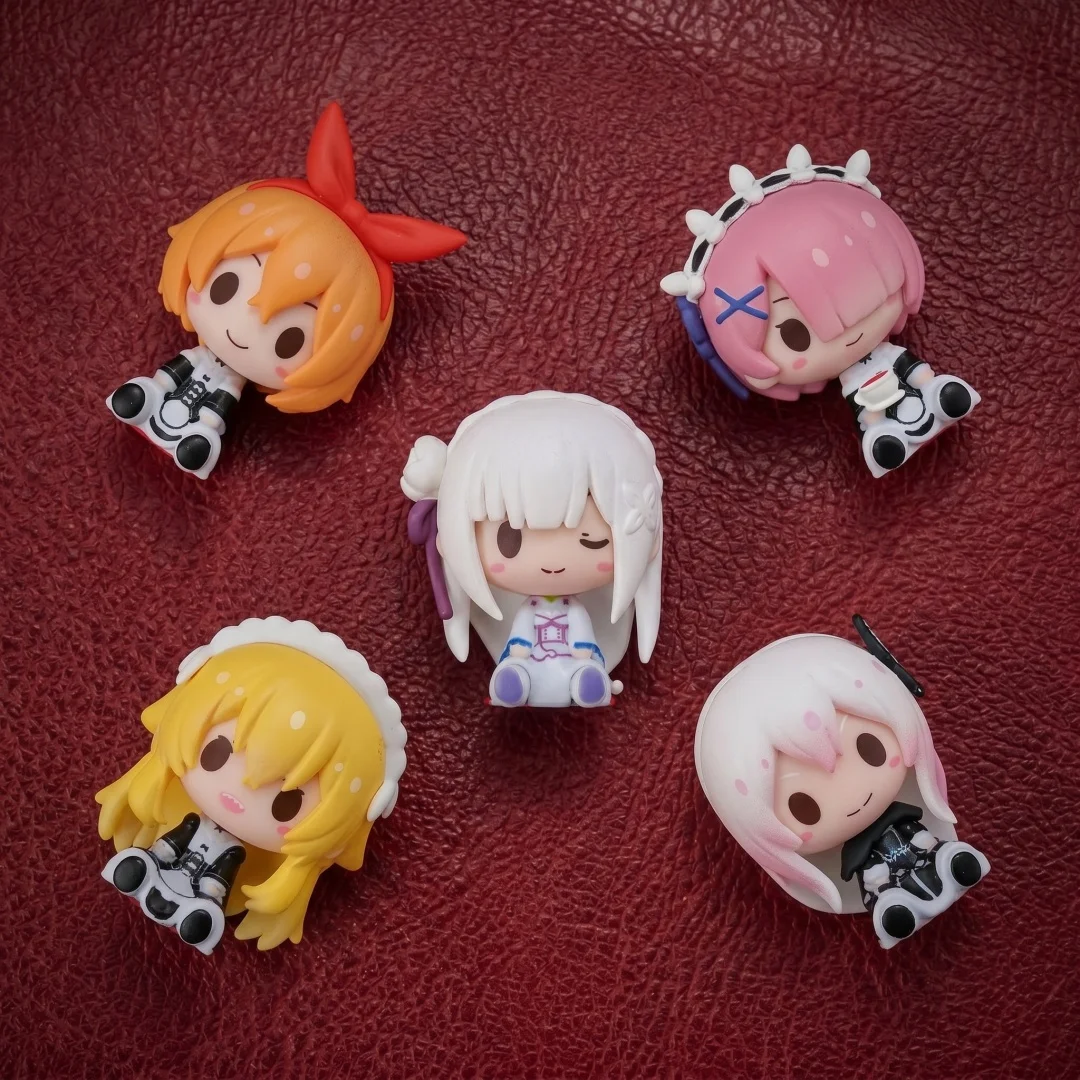 3inch Re:Zero Cute Action Figure Rem Emilia Satella Kawaii Anime Figurine Model Collection Model Home Desk Decor Statues Gift