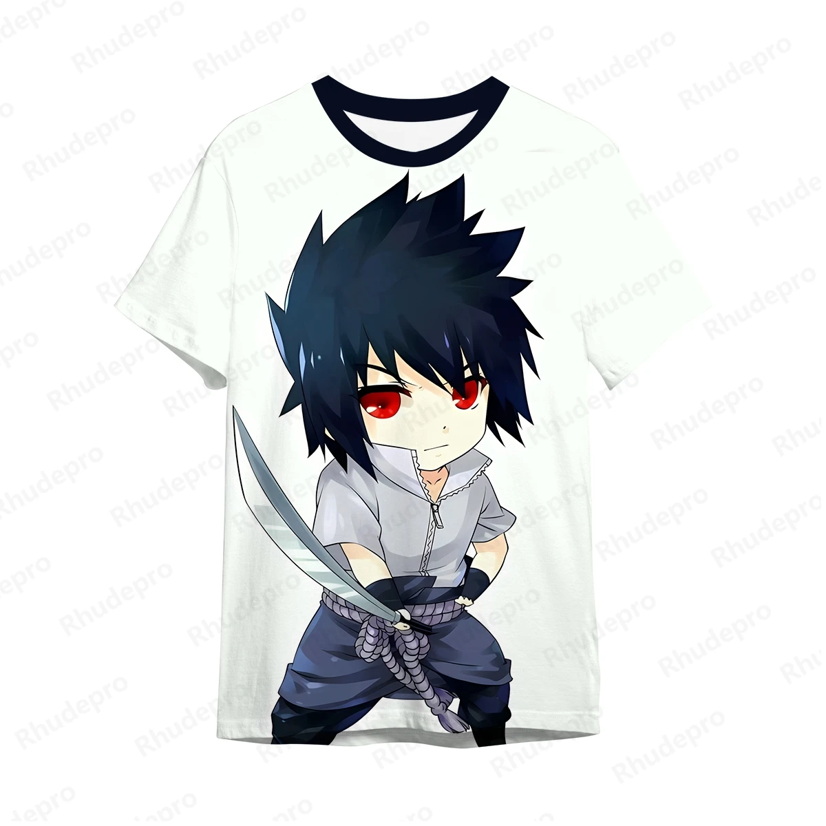 Abbigliamento bambini Naruto Y2k vestiti Hip Hop Uchiba Sasuke Trend camicie t-shirt 2024 regalo di alta qualità 100-5XL nuovo