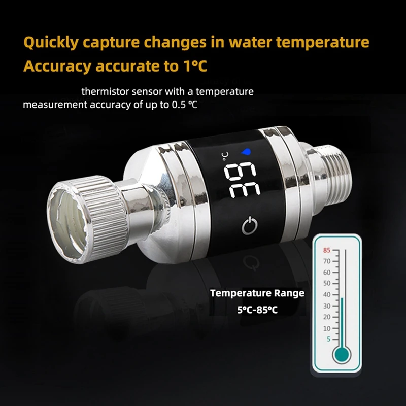 Shower Faucets Water Thermometer Bathtub Shower Faucet Kitchen Home Water Temperature Thermometer Easy Install