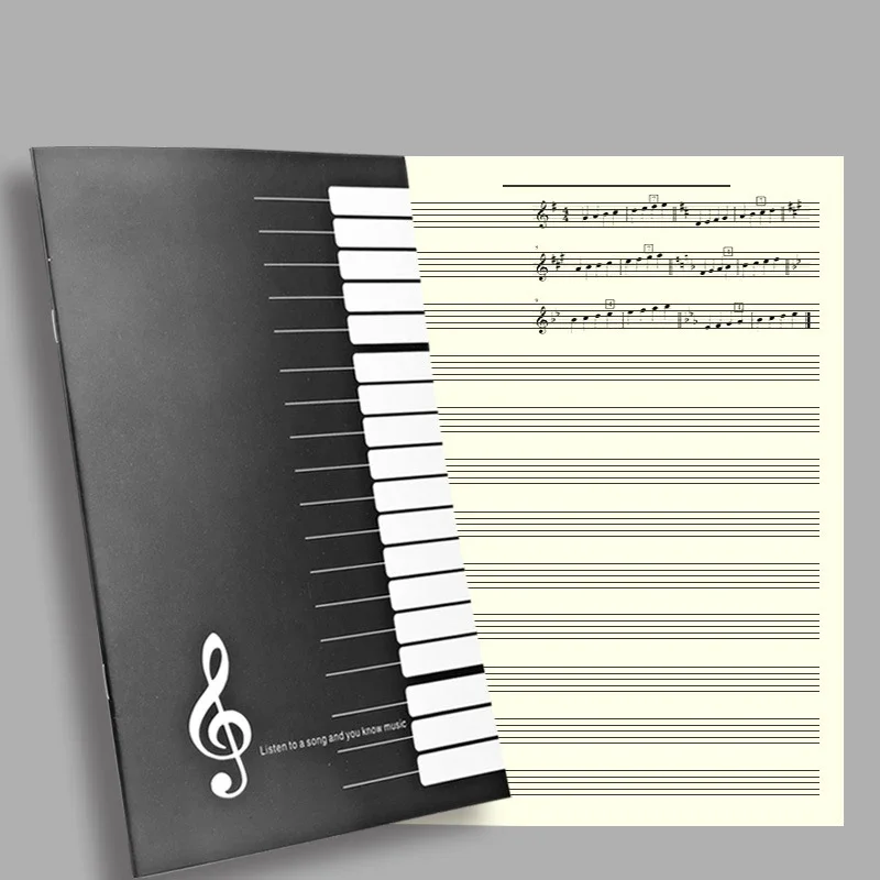 1pc 18Pages Music Sheet Spiral Notebook Manuscript Paper Exercise Book Record Paper Piano Guitar Musical Notebooks