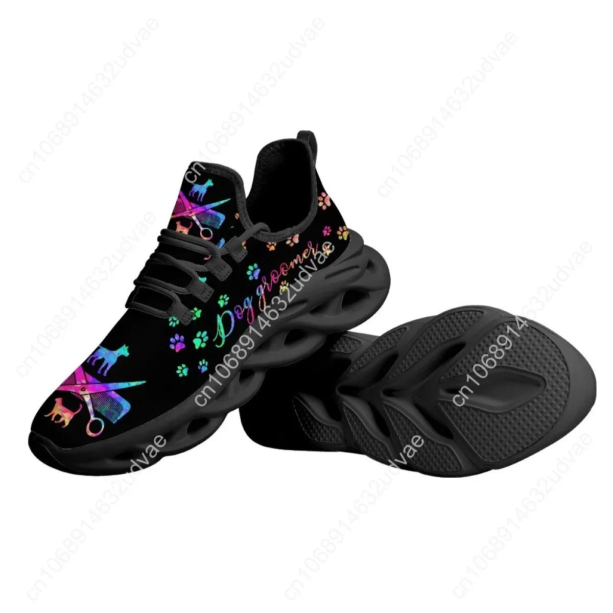 Fashion Dog Groomer Sneakers Pet Barber Stylist Design Brand Shoes Breathable Non-Slip Sneakers Zapatos Planos 2023