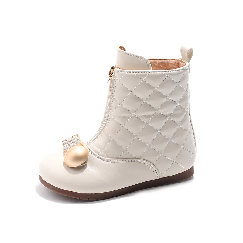 Clássico simples menina tornozelo bota retalhos brilhante botas de moda infantil elegante versátil crianças botas de couro causal antiderrapante