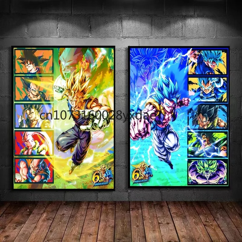 Anime Classic Dragon Ball Painting Super Saiyan Goku Vegeta Poster Canvas No Frame Wall Art Prints Decor Bedroom Home Picture