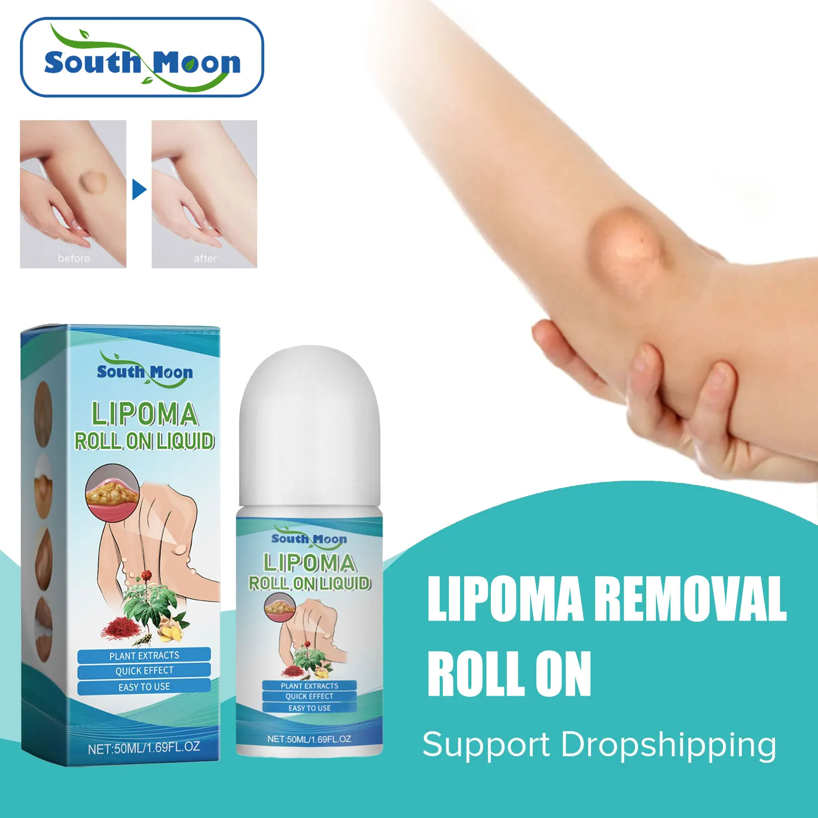 

Lumps Elimination Roll On Anti-Swelling Lipoma Breast Subcutaneous Lymphatic Drainage Detox Treatment Fatty Tumor Removal Liquid