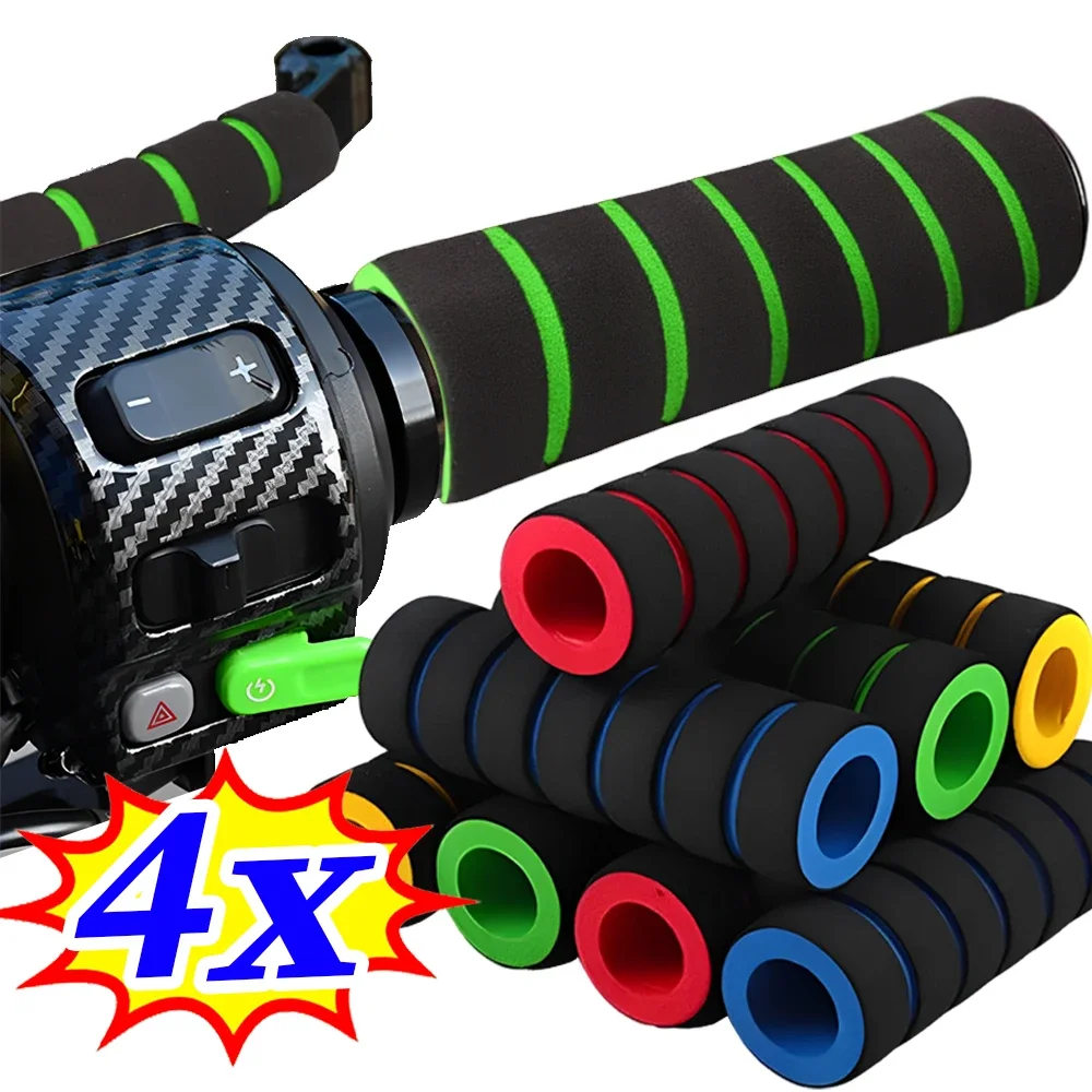 Motorcycle Sponge Handle Grips Anti-Slip High-Density Soft Sponge Brake Lever Covers for Motorcycles E-Bikes Bicycles Tricycles