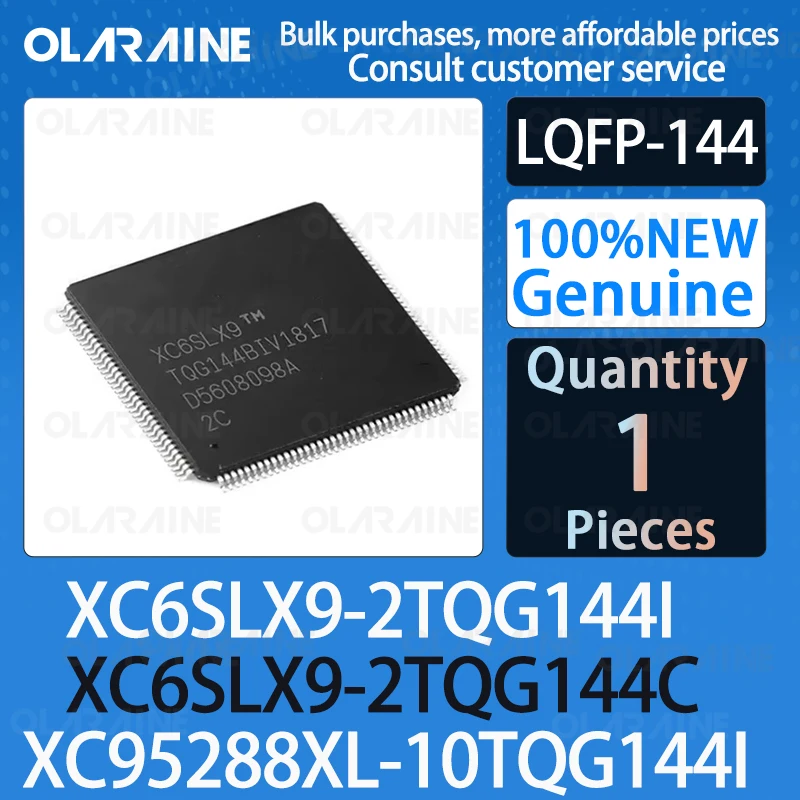 

XC6SLX9-2TQG144I XC6SLX9-2TQG144C XC95288XL-10TQG144I TQFP-144 CPLD Complex Programmable Logic Device IC chip circuit controller