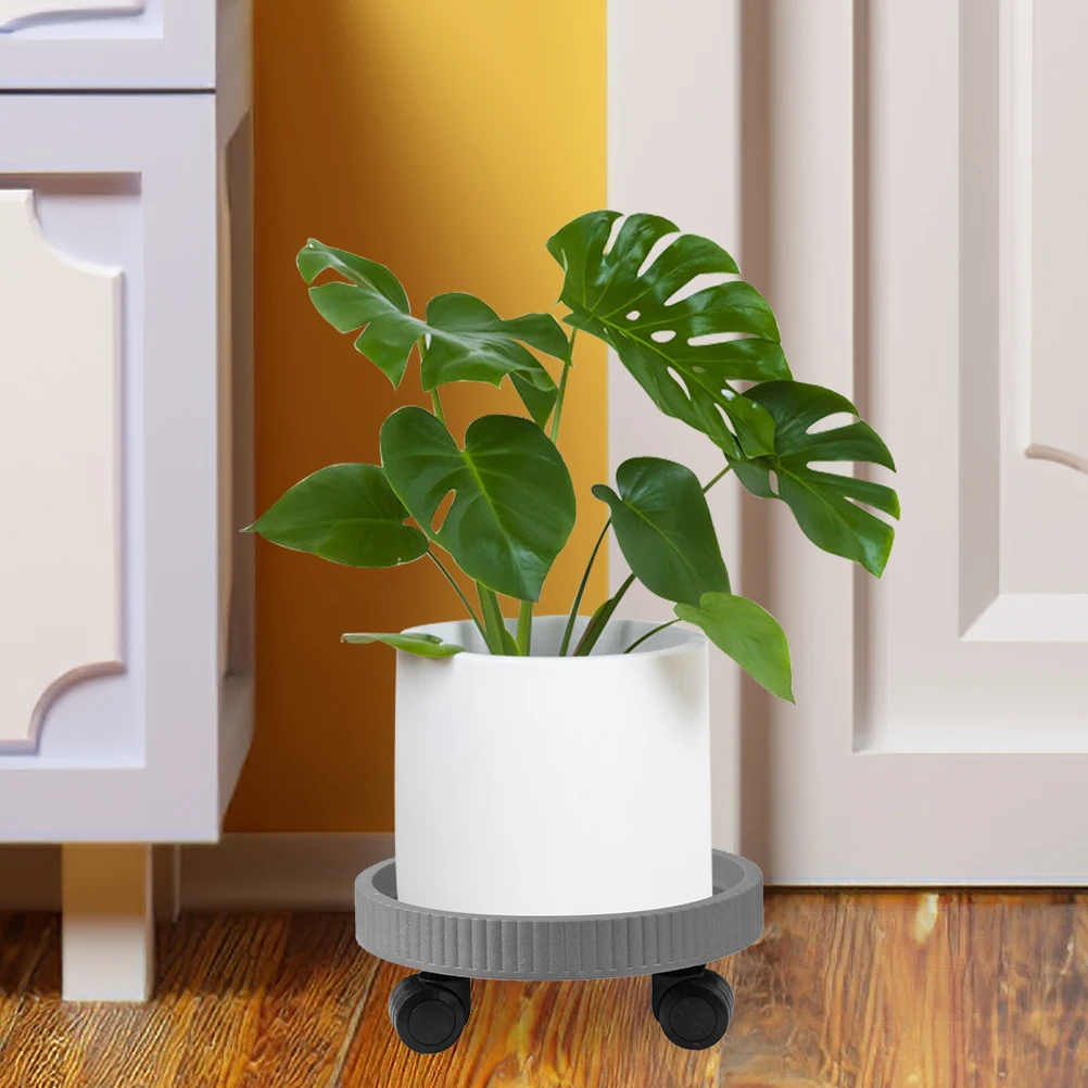 Nice Outdoor Plants Mobile Planter Tray Rolling Base Pulley Movable For Grey Flowerpot With Wheels Flowerpot Stands Outdoor Plan