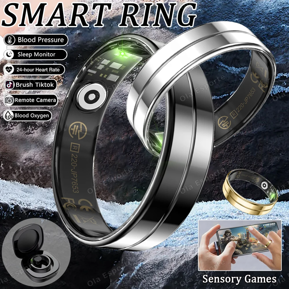 Nuovo Smart Ring R11 Frequenza cardiaca Pressione sanguigna Gioco sensoriale Modalità multi-sport impermeabili Fitness Tracker Smartring per uomo Donna