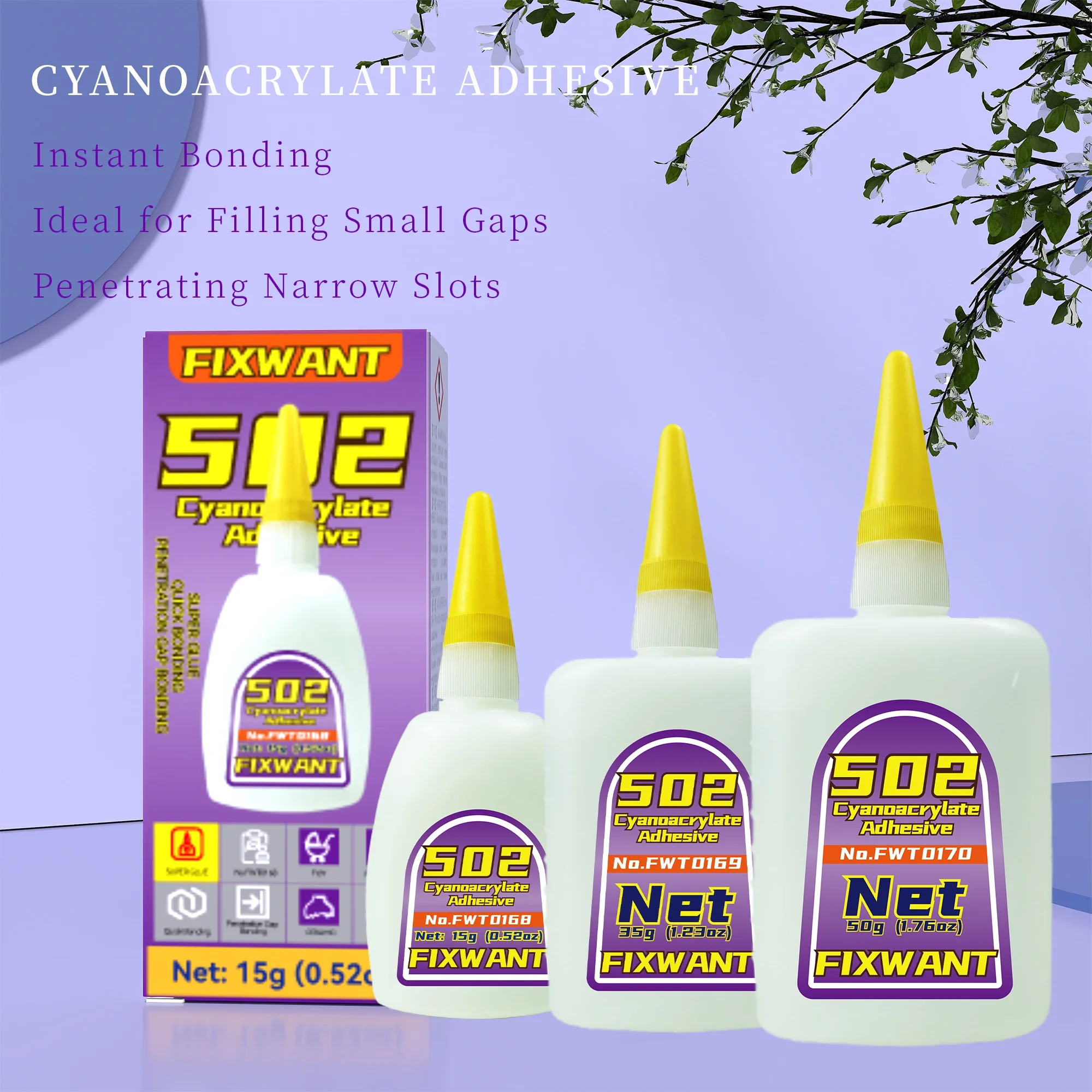 

FIXWANT 502, суперклей, быстросъемный мгновенный цианоакрилатный клей, ПВХ, АБС-пластик, кожа, резина, дерево, металл, прочный жидкий клей