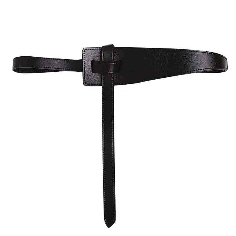 ECR Surdimensionné À La Mode Ceinture En Cuir Pour Femmes Solide Casual Coréen Minimaliste Irrégulière Ceintures Femelle Accessoires De Mode Style