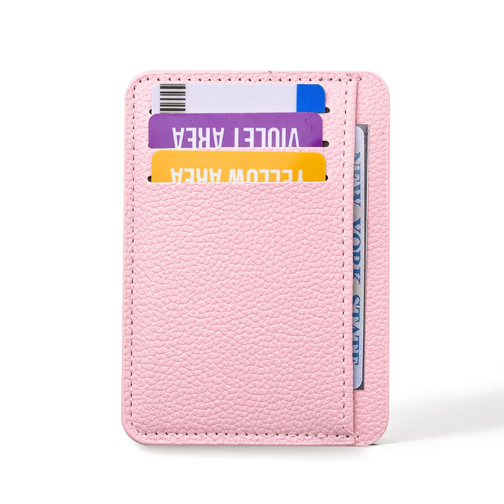 1 قطعة المرأة قصيرة رقيقة جدا موضة صغيرة بطاقة البنك حامل بطاقة الائتمان محفظة بسيطة حامل بطاقة جلدية بولي PU #4