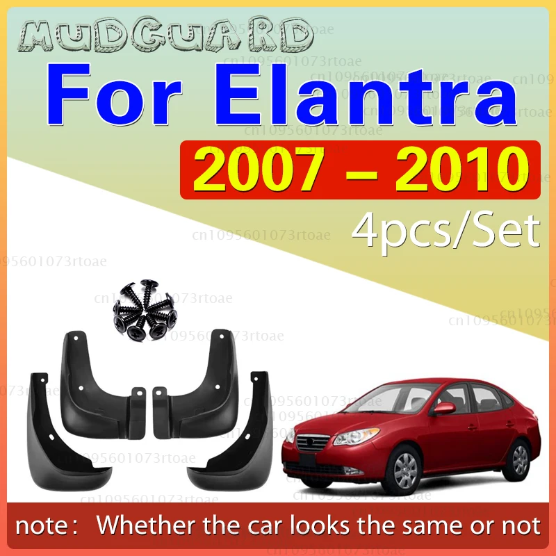 

4 PCS Car Wheel Rear Mudguards For Hyundai Elantra HD 2007 2008 2009 2010 Cladding Splash Mud Flaps guards Mudflap Accessories