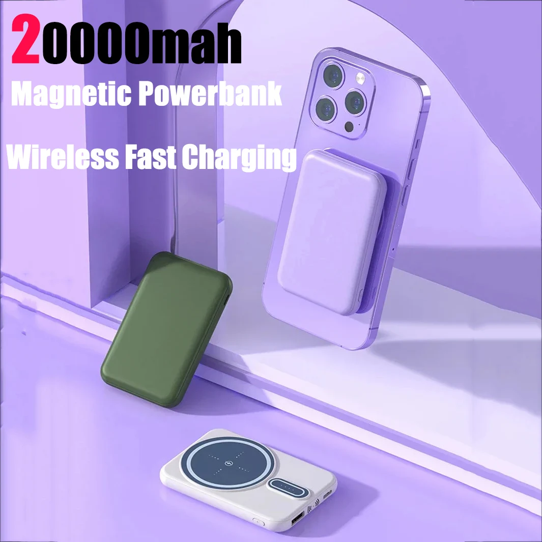 Magsafe Wireless Power Bank 20000mAh Fast Charging Thin And Compact Portable Mobile Phone Accessories For iphone Xiaomi HUAWEI