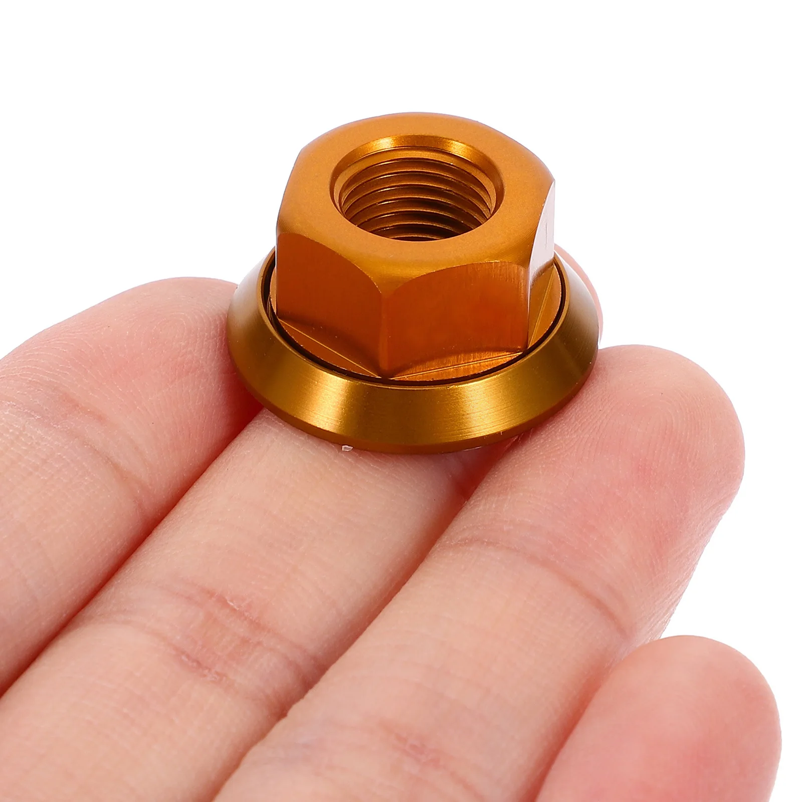 

2Pcs M10 Hub Nut Aluminum Alloy Bicycle Rear Hub Fastener Strong Light Rustproof for Mountain Road Fixed Gear Wheel Axle Nut