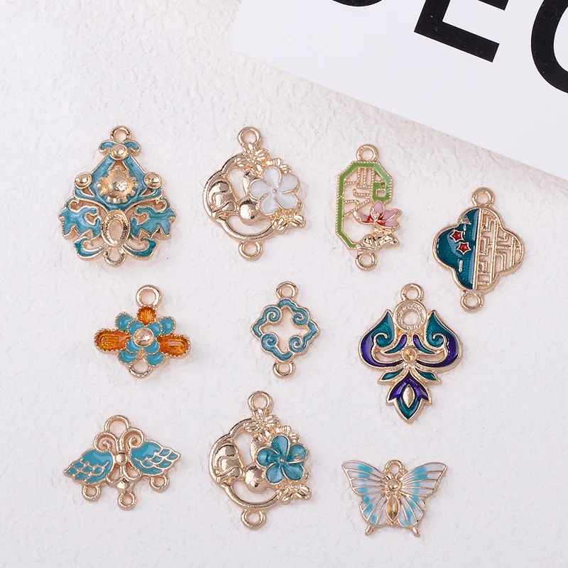 

100 piece set new Chinese court style double pendant handmade DIY bracelet necklace jewelry material accessories