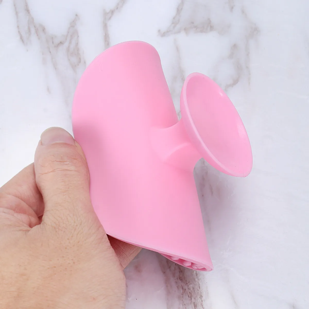 Pink Round Silicone Makeup Brush Cleaner Handheld Brush Scrubber Cleaning Pad Easy Use Makeup Cleaner Cleaning Accessories view 5