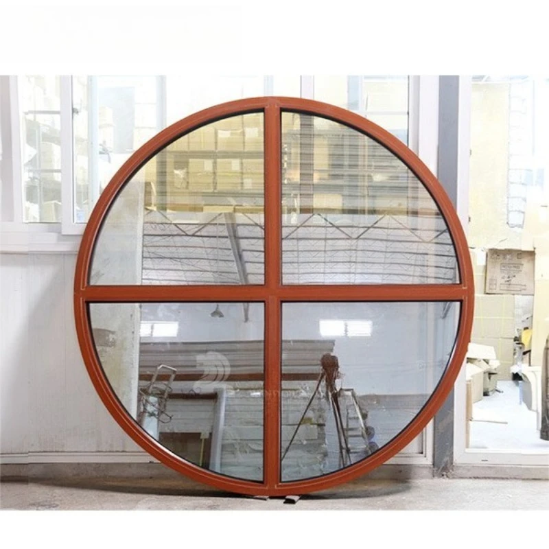 

China Manufactory Circle Fixed Glass Big Size Window Frame Aluminium Round Window