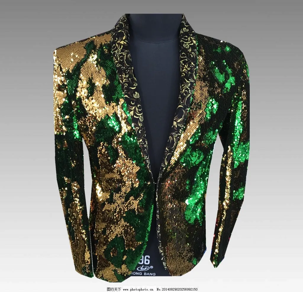 2024 Men's Retro Premium Sapphire Blue Velvet Sequined blazer  Stage Performance Photo Studio Photography    blazer