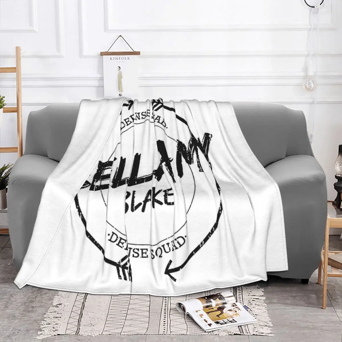 Bellamy Blake Ultra-Soft Micro Fleece Blanket Black Flannel Blanket