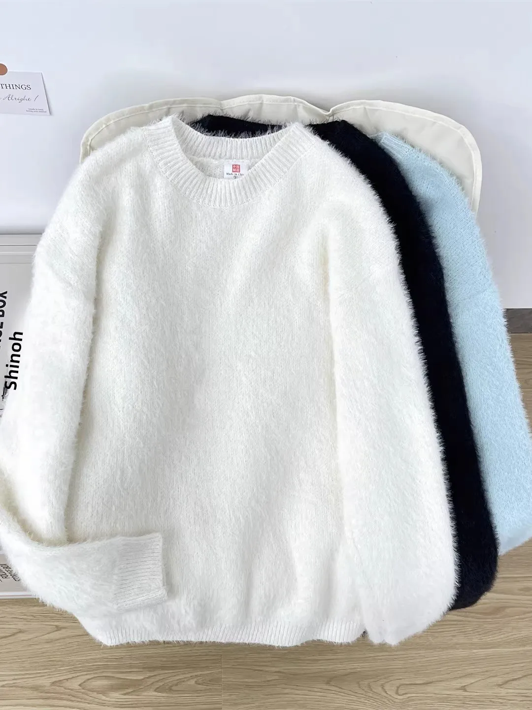 

Мужской зимний свитер из мягкой вязки, свободного кроя, теплый шерстяной, повседневный, длинный, с круглым вырезом